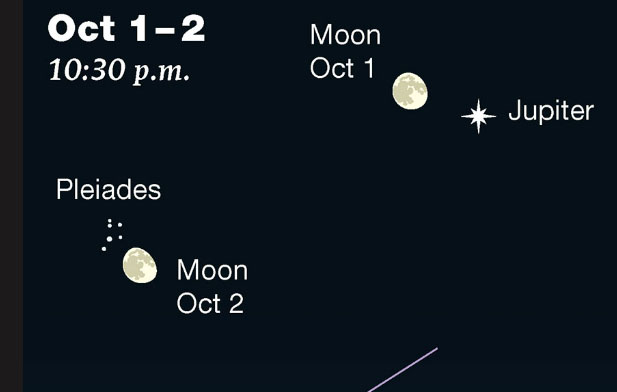 The sky, October 1-8: The Moon-Jupiter duo