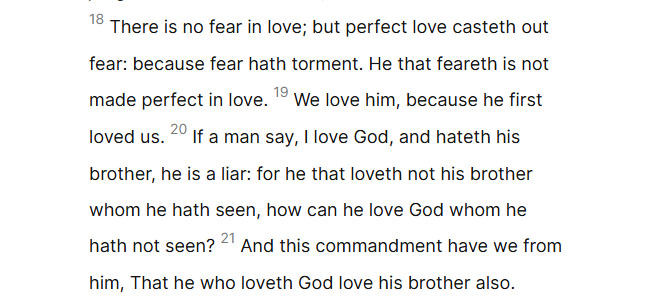 Aug. 18, 2025: ‘There is no fear in love’