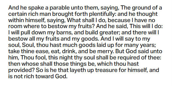 Aug. 28, 2025: ‘This is how it will be with whoever stores up things for themselves but is not rich toward God’