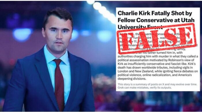 Flatly contradicted by reality, AI’s narrative on Charlie Kirk assassination impacted global perception