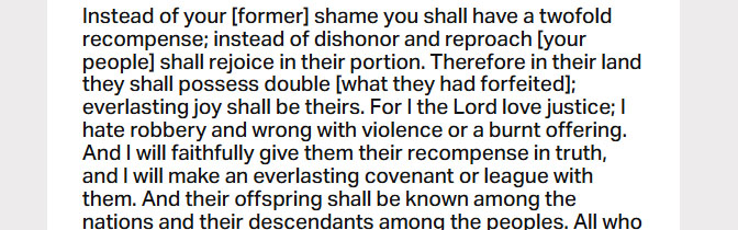Oct. 23: ‘In my faithfulness I will reward my people’ Oct. 23: ‘In my faithfulness I will reward my people’