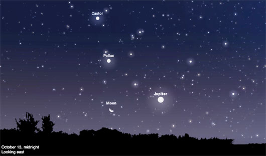 The sky, Oct. 11-17: 4 moons of Jupiter all visible on Oct. 13