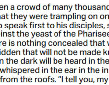 Nov. 26: ‘There is nothing … hidden that will not be made known’