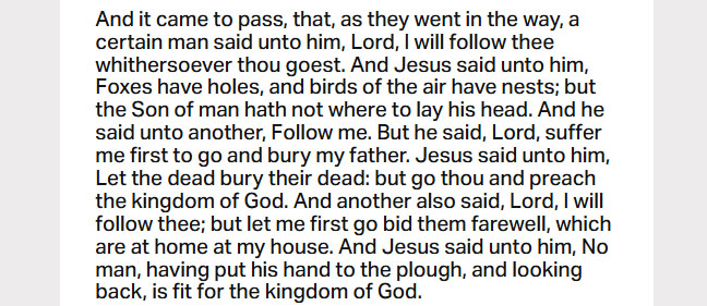 Dec. 24: ‘ . . . birds have nests, but the Son of Man has no place to lay his head’