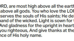 Dec. 8: ‘Light shines on the righteous  and joy on the upright in heart’