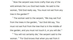 Jan. 8: The ‘serpent’ called God a liar: ‘You will not certainly die’