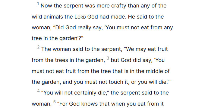 Jan. 8: The ‘serpent’ called God a liar: ‘You will not certainly die’ Jan. 8: The ‘serpent’ called God a liar: ‘You will not certainly die’
