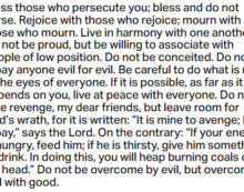 Jan. 12: ‘Do not be overcome by evil, but overcome evil with good’