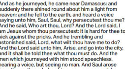 Feb. 26: ‘He fell to the ground and heard a voice, “Saul, Saul, why do you persecute me?” ‘