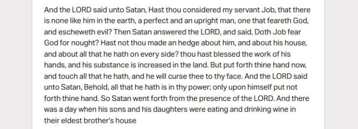 Feb. 11: ‘Have you considered my servant Job? There is no one on earth like him’