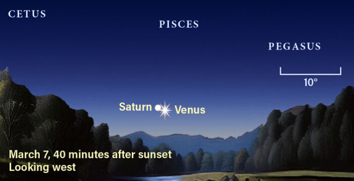 The sky, March 7-13: Venus and Saturn at sunset