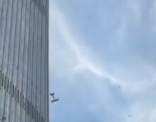 Small plane’s impact on Beijing skyscraper shakes regime’s prized invincibility