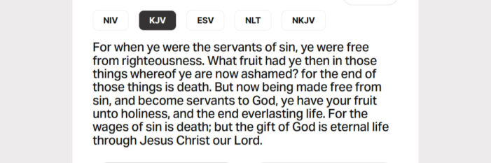 August 26: ‘The wages of sin is death, but the gift of God is eternal life in Christ’ August 26: ‘The wages of sin is death, but the gift of God is eternal life in Christ’