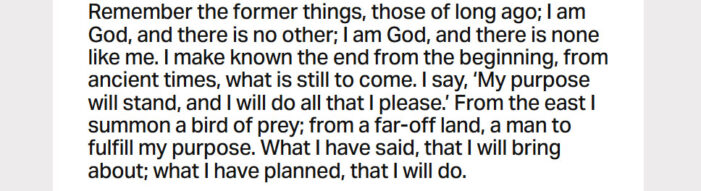 September 29: ‘I am God, and there is no other’